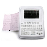 Electrocardiógrafo de 12 canais automático, manual, ritmo R-R ou memória, com ecrã a cor de 7"